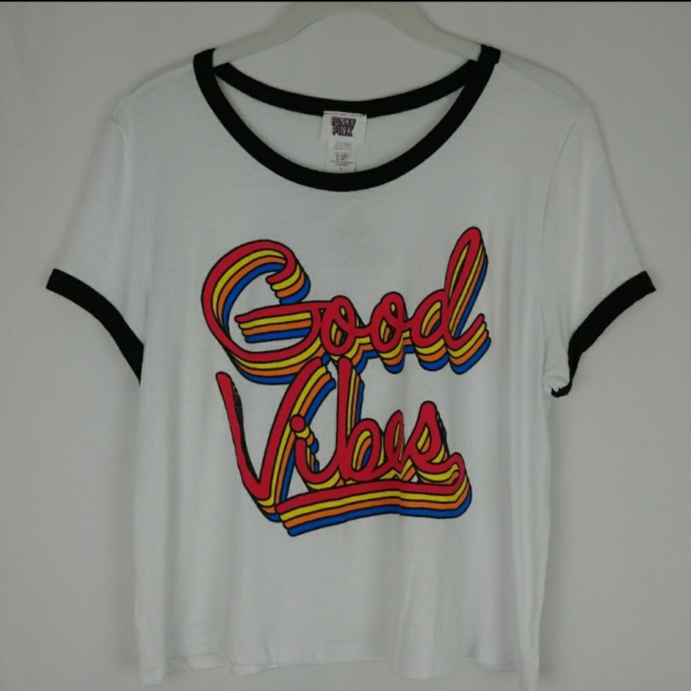 Funky Pink Good Vibes Graphic Tee